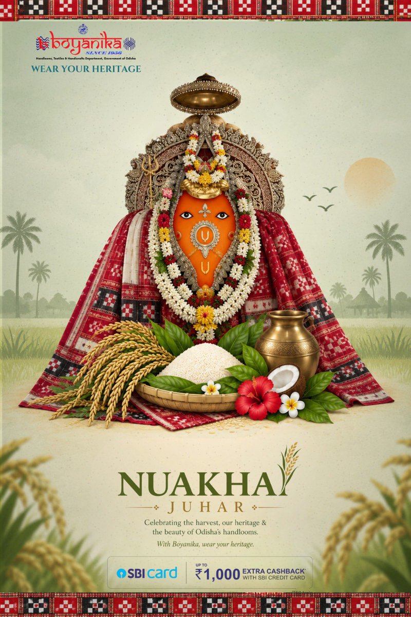 May the new harvest bring prosperity, happiness and togetherness to every home. 🌾 This Nuakhai,…