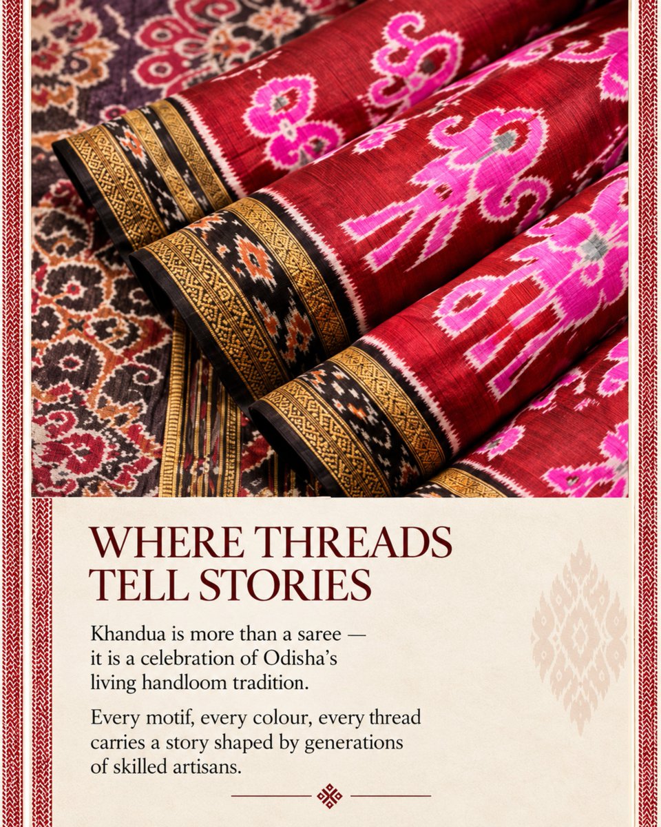 MORE THAN JUST A SAREE, IT’S A STORY. A GI-tagged handloom product, Khandua is a…